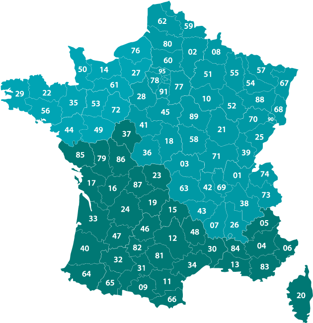 Carte implantation Zapi en france